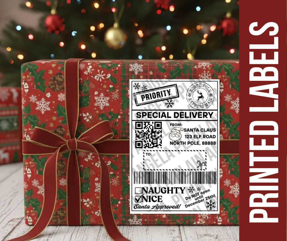 North Pole Express Shipping Label - Printed Labels