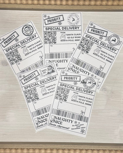North Pole Express Shipping Label - Printed Labels